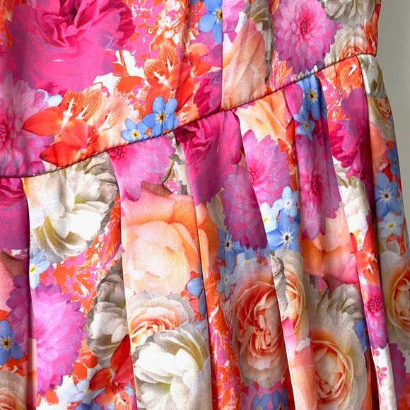 NEW ASOS Midi Floral Pleated Dress - Picture 5 of 5